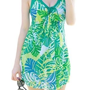 Flirty modest 1 pc swimsuit swim dress
